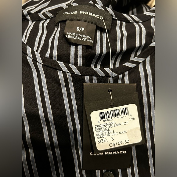 NWT Club Monaco Striped Dolman Top Fall Winter Size Small - Picture 5 of 5